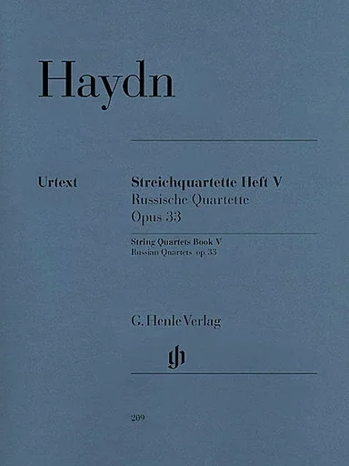 Haydn, F.J. (Feder, ed.): String Quartets, Vol.5, Op. 33, “Russian Quartets”, urtext (2 violins, viola, and cello)