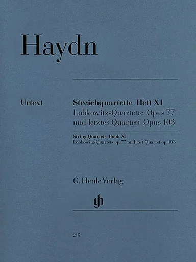 Haydn, F.J.: String Quartets Vol.11 Op.77, Lobkowitz, Op.103-last quartet-urtext (set of parts)