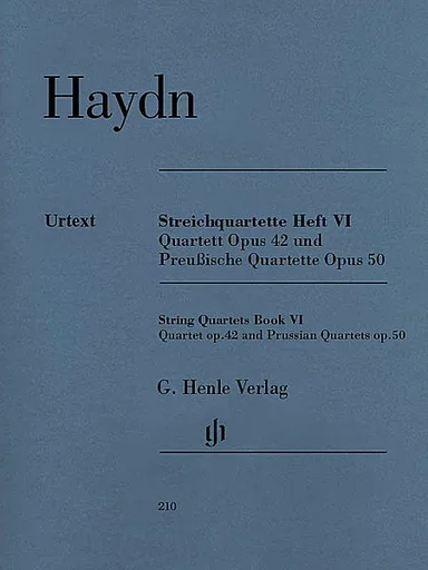 Haydn, F.J.: String Quartets Vol.6, Op.42 and Op. 50, “Prussian Quartets”, urtext (2 violins, viola, and cello)