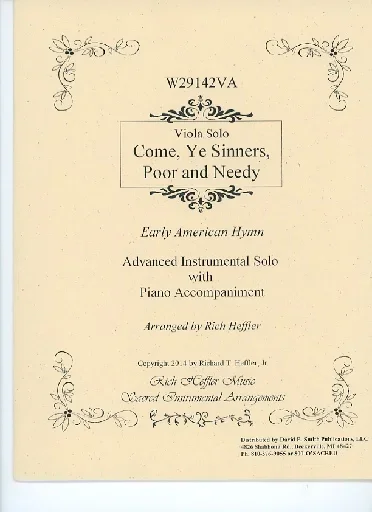 Heffler, R: Come, Ye Sinners, Poor and Needy (viola & piano)