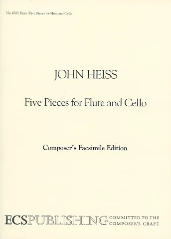 Heiss: Five Pieces for Flute & Cello (flute & cello) ECS Publishing