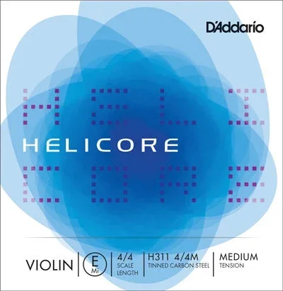 Helicore Violin E String – 4/4 – Medium Gauge – Removable Ball (Tin-Plated Solid Carbon Steel)
