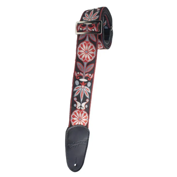 Henry Heller 2″ Jacquard Deluxe Strap – Red Blossom