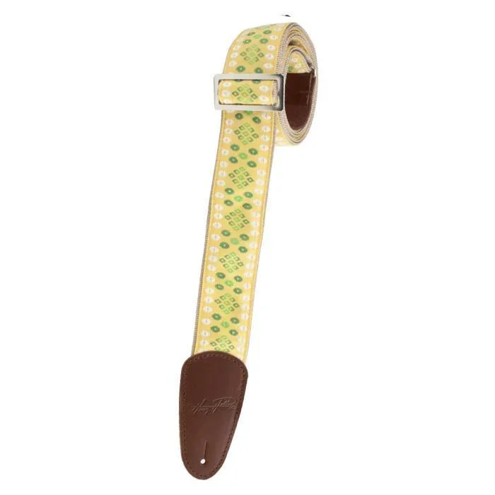 Henry Heller Vintage Jacquard w/Premium Leather Ends | Yellow