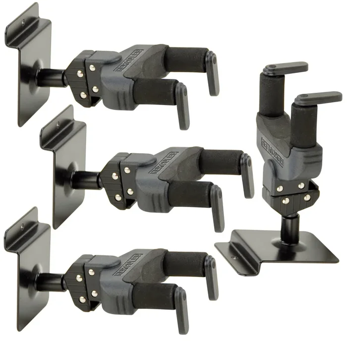 Hercules Slatwall Guitar Hanger Short 4 Pack Bundle
