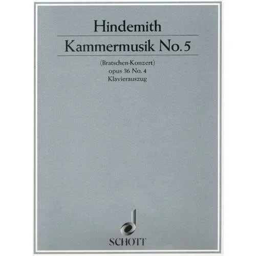 Hindemith, Paul: Kammermusik Op.36 No. 4 (viola & piano)