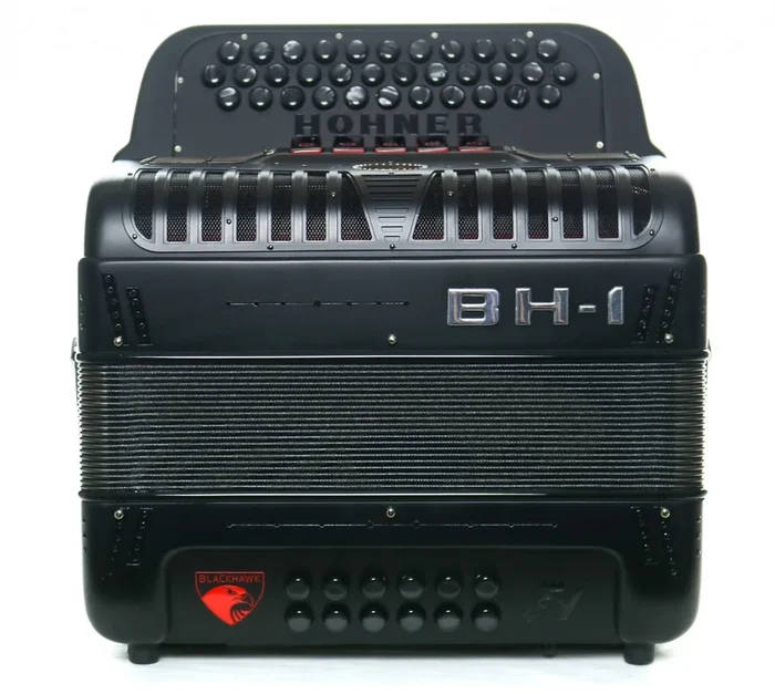 Hohner Anacleto BH-1 Black Hawk Regular 5-Switch EAD Accordion – Matte Black