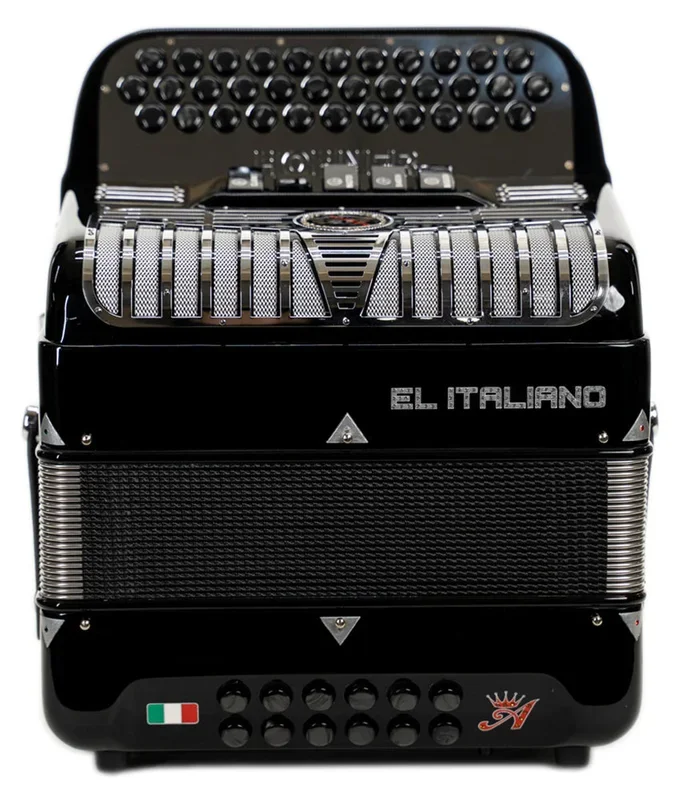 Hohner Anacleto El Italiano III 5 Switch Compact GCF Accordion – Black
