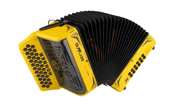Hohner Anacleto Rey Especial II 3 Switch GCF Accordion – Traffic Yellow