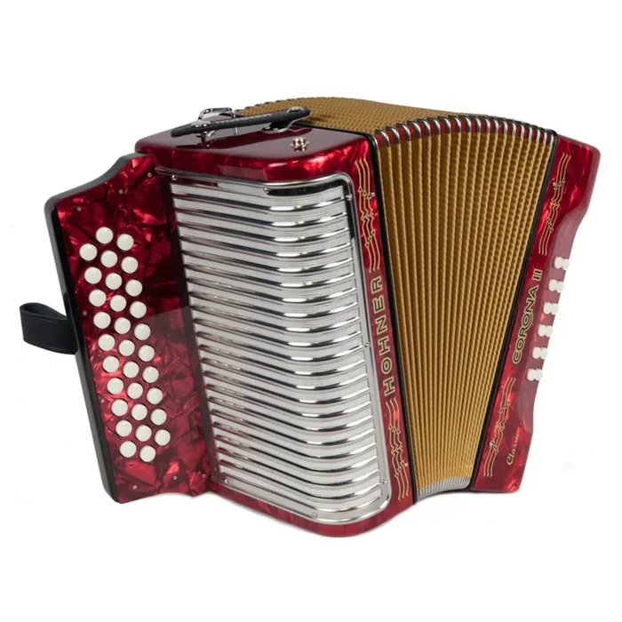 Hohner Corona II Classic Accordion GCF Red