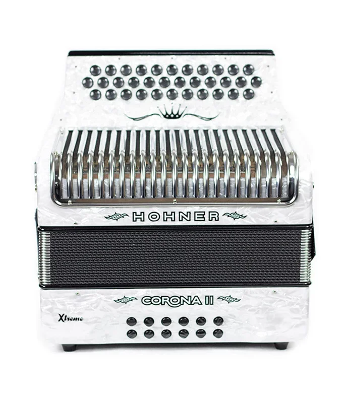 Hohner CXEW Corona II Xtreme EAD Button Accordion – White Pearl