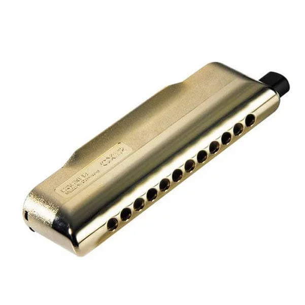 Hohner M754502 CX-12 Gold Chromatic Harmonica Key C