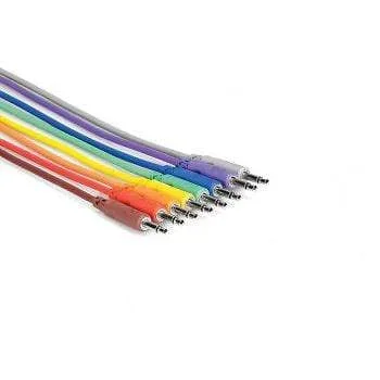 Hosa CMM-830 1ft Unbalanced Patch Cable 3.5 mm TS to Same (8 pack)