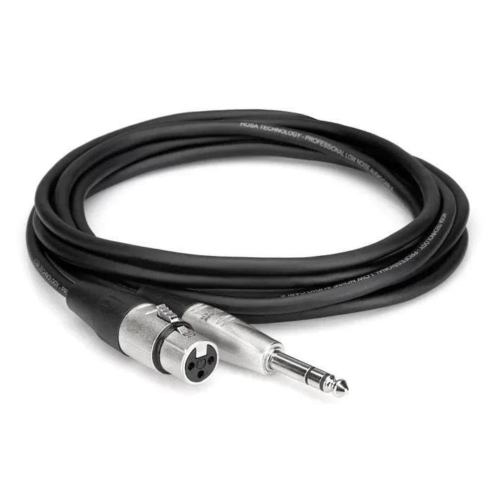 Hosa Pro Balanced XLR3F to 1/4″ RS Cable | 15 Foot