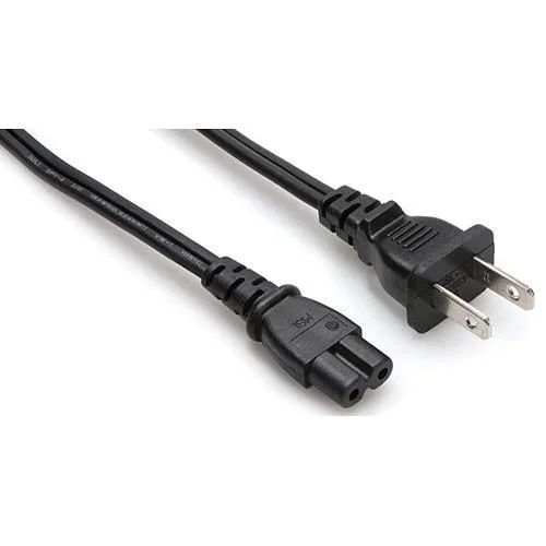HOSA PWP-426 PWP-426 8′ Replacement Power Cord, 18 Gauge, 2 Conductors, Ungrounded