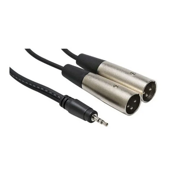 Hosa Stereo 3.5mm Male – Two XLR Male – 3m 9.9 feet