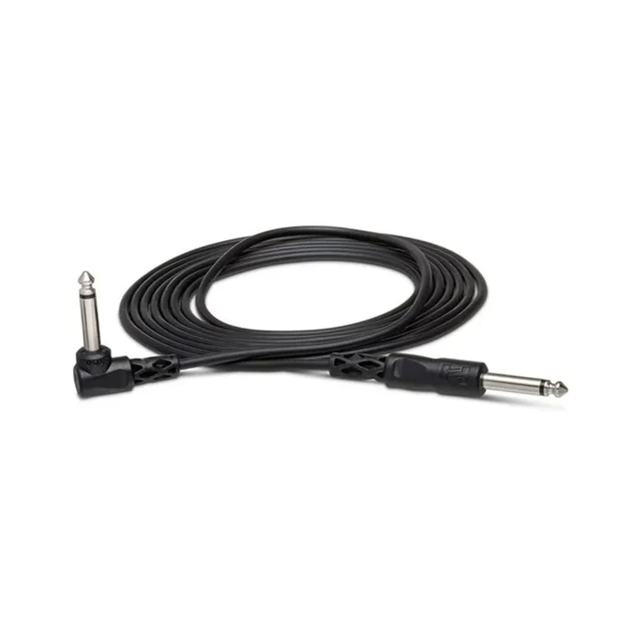 Hosa Technology 1/4 in TS to Right Angle 1/4 in TS Unbalanced Interconnect Cable