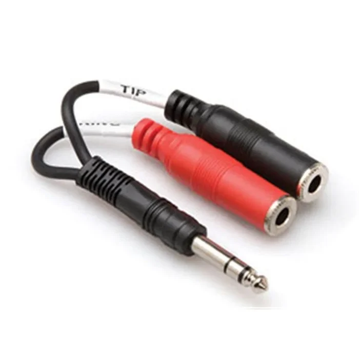 Hosa YPP117 Audio Adapter Stereo Breakout Cable | 1/4″ Inch TRS to Dual 1/4″ Inch TSF