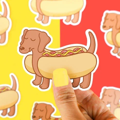 hot dog vinyl sticker
