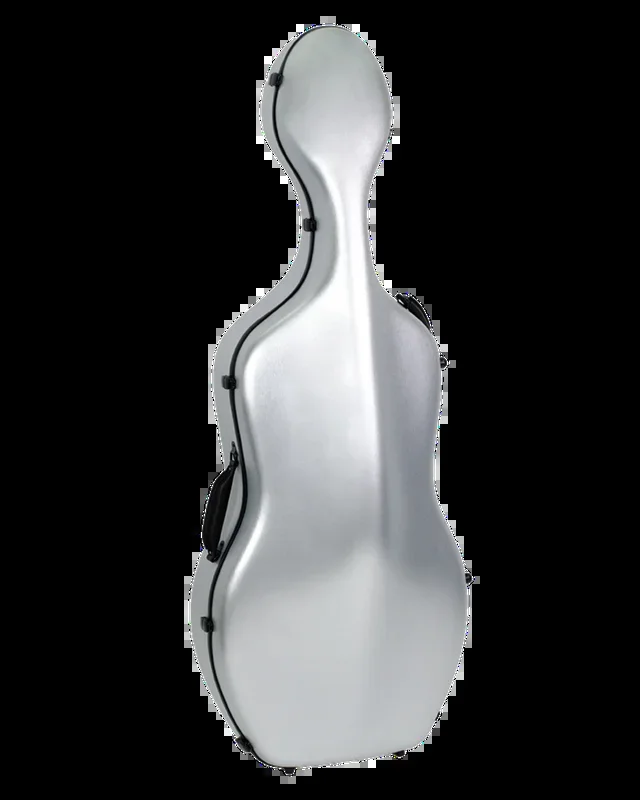 HQ Polycarbon Cello Case 4/4 – Brushed Silver