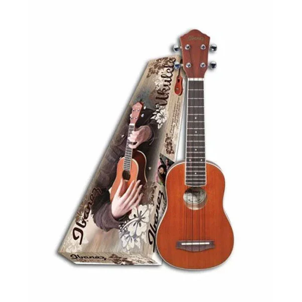 Ibanez IUKS5 Soprano Ukulele Pack with Gig Bag and Tuner – Natural
