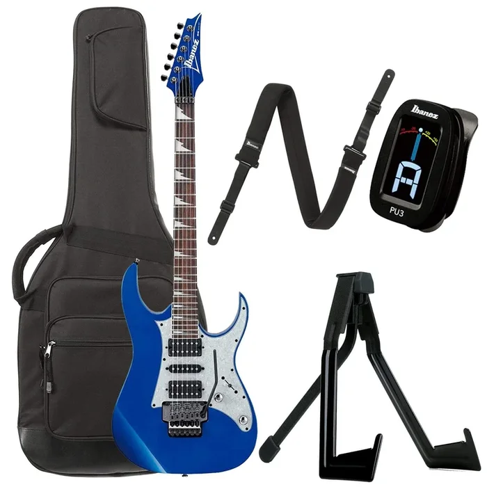 Ibanez RG450DX Starlight Blue Bundle w/ Ibanez Gig Bag, Stand, Tuner and Strap