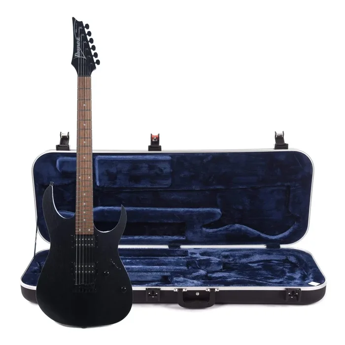 Ibanez RGRT421 RG Standard Weathered Black Bundle w/ Ibanez Molded Hardshell Case
