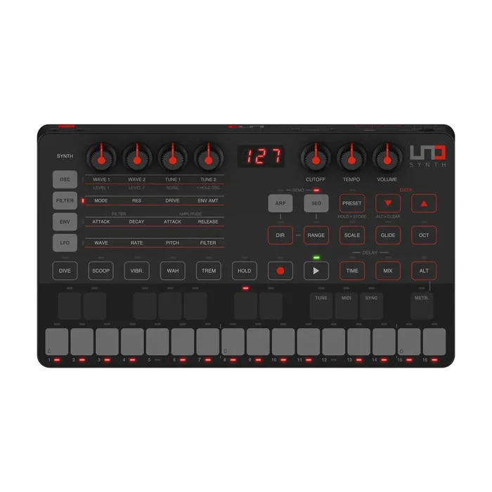 IK Multimedia UNO Synth Portable Monophonic Analog Synthesizer – B-Stock