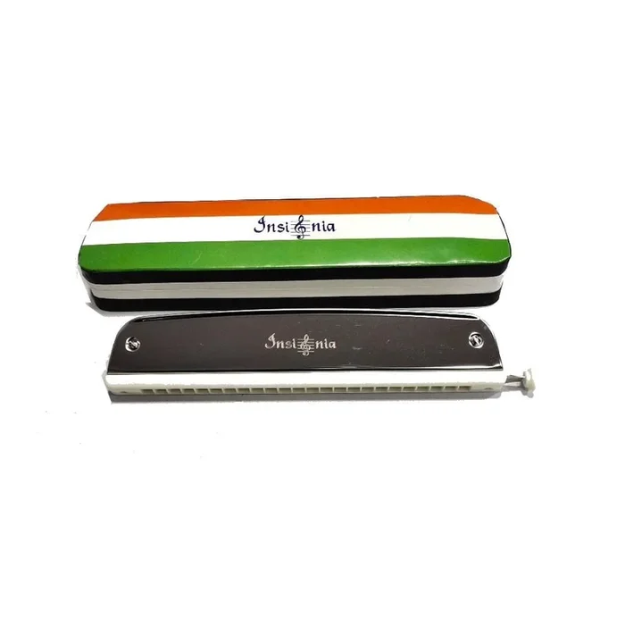 Insignia SMC 24 Key C 24 Hole Chromatic Harmonica – Black