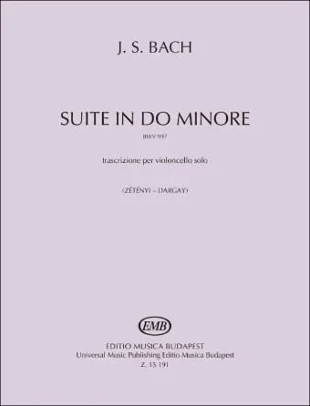 J.S. Bach: Suite in Do (C) minor, BWV 997, transcribed for Cello Solo EMB | Metzer Violins