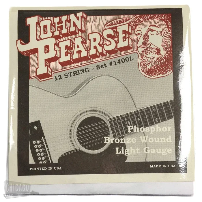 John Pearse Acoustic Strings 12-String Phosphor Bronze Light 10-47