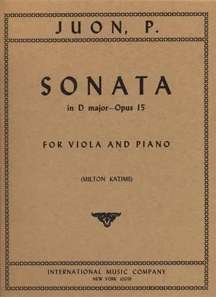 Juon, Sonata in D op 15 Viola
