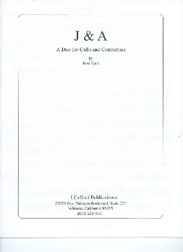 Katz, Fred: J & A – A Duo for Cello and Contrabass (bass & cello)