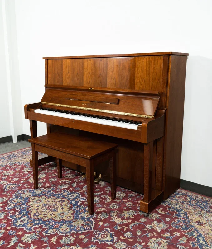 Kawa 49″ KL-502 Upright Piano | Polished Walnut | SN: K1355107 | Used