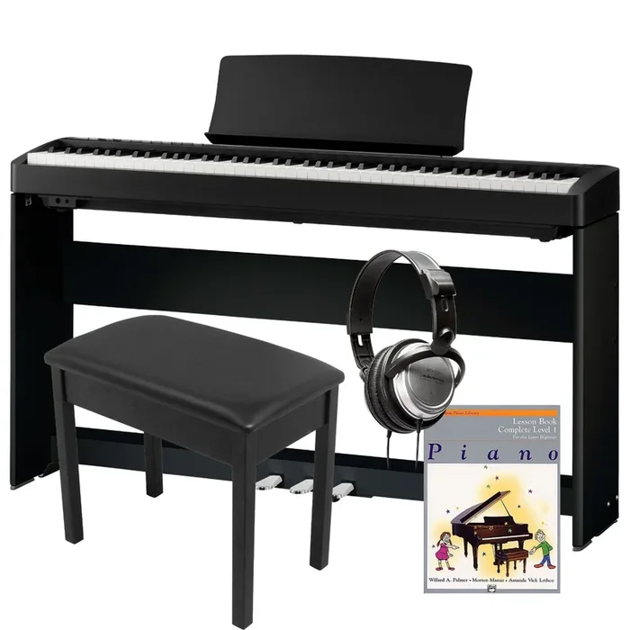 Kawai ES120 Portable Digital Piano – Black COMPLETE HOME BUNDLE