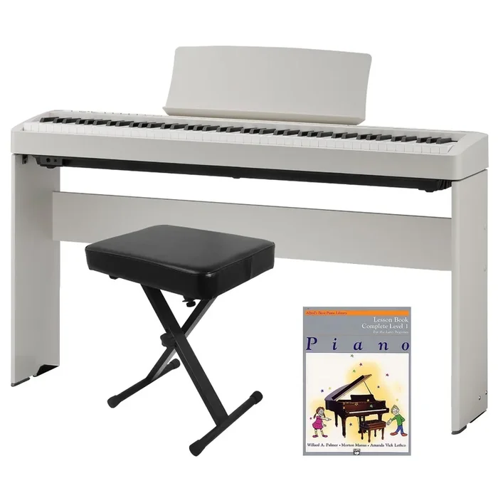 Kawai ES120 Portable Digital Piano – Light Grey HOME ESSENTIALS BUNDLE