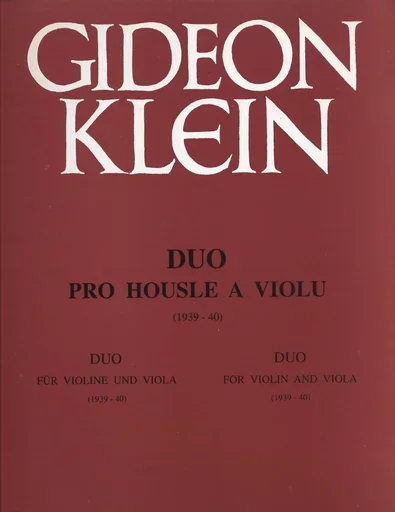 Klein, Gideon: Duo for Violin & Viola (1939-40)