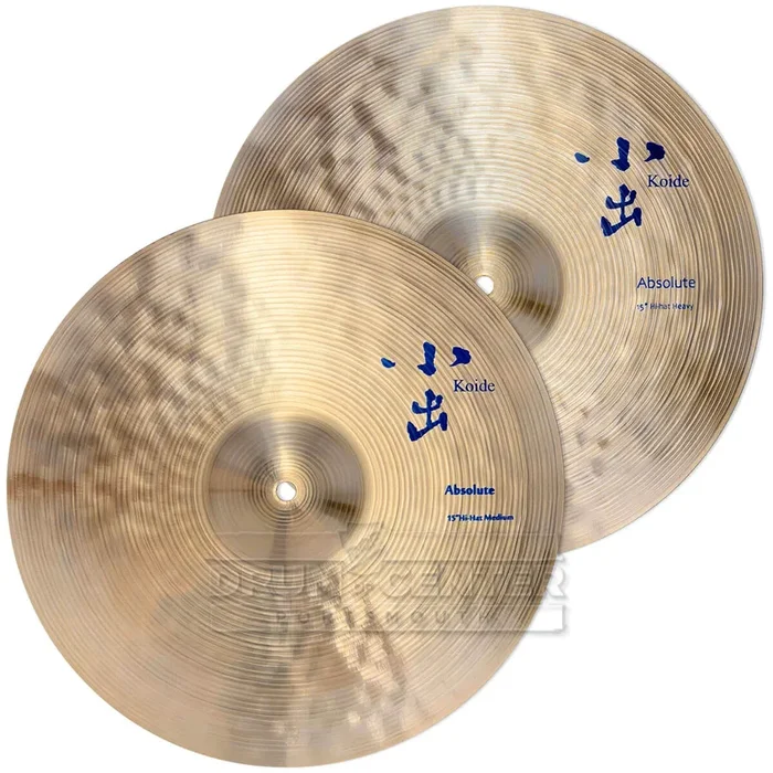 Koide Absolute Hi Hat Cymbals Medium/Heavy 15″ 1168/1450 grams