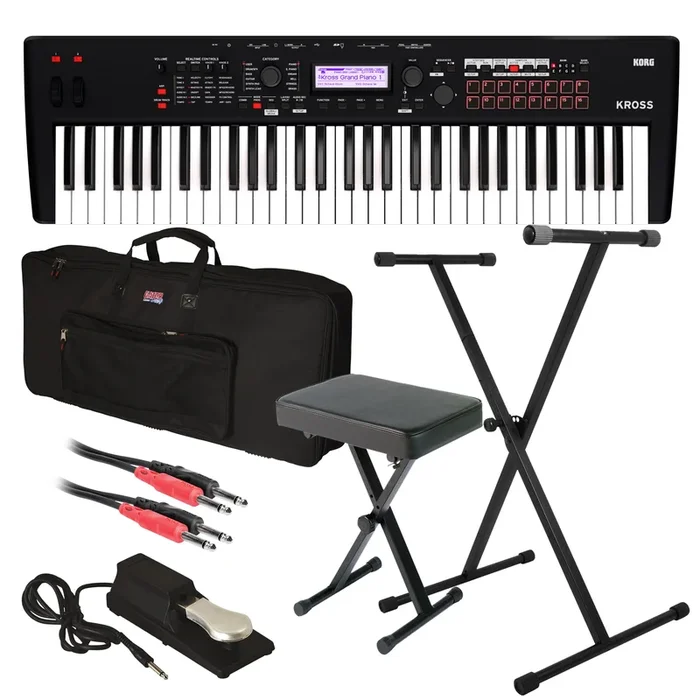 Korg Kross 2 61 Music Workstation – Matte Black STAGE RIG