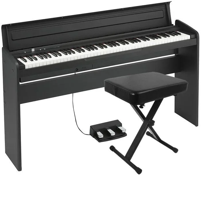 Korg LP-180 Digital Piano – Black HOME ESSENTIALS BUNDLE