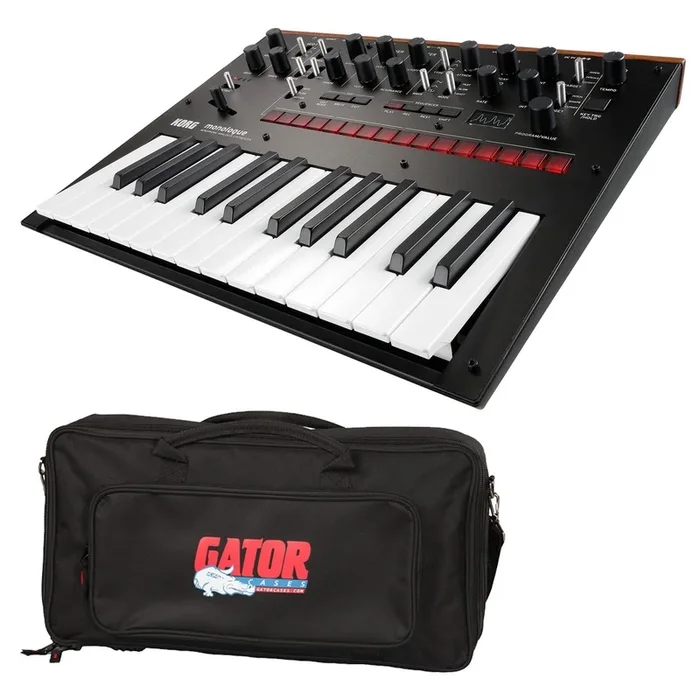 Korg Monologue Monophonic Analog Synthesizer – Black CARRY BAG KIT