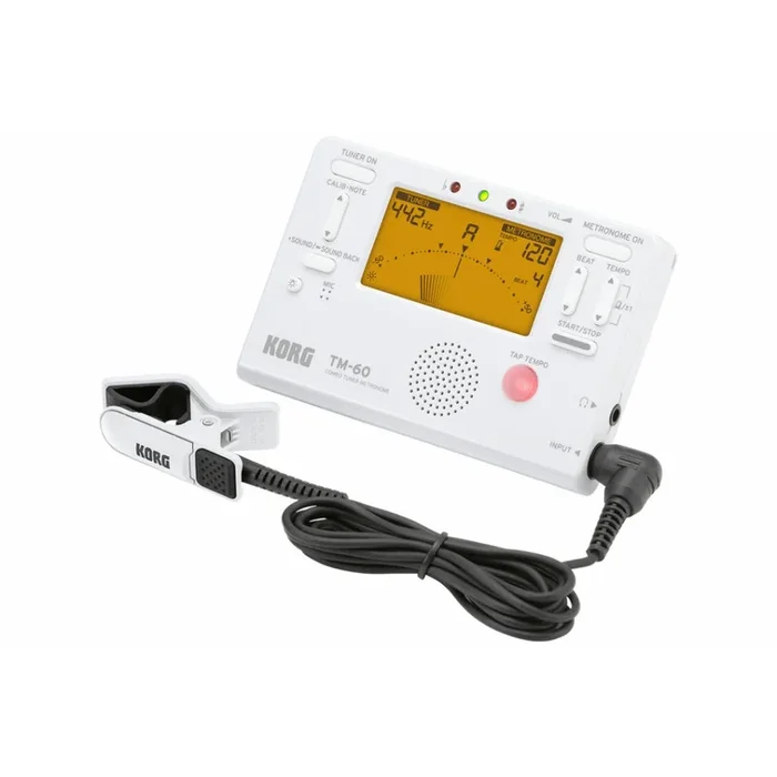 Korg TM-60 Tuner Metronome White W/ Mic