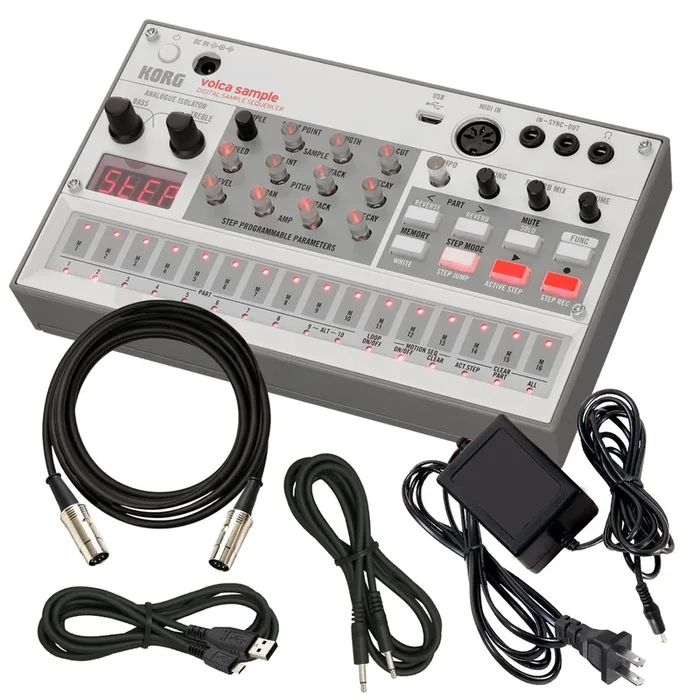 Korg Volca Sample 2 Digital Sample Sequencer POWER & CABLE RIG