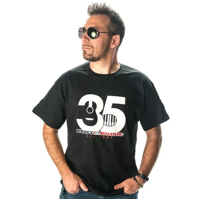 Kraft Music 35th Anniversary T-Shirt – Black, Small
