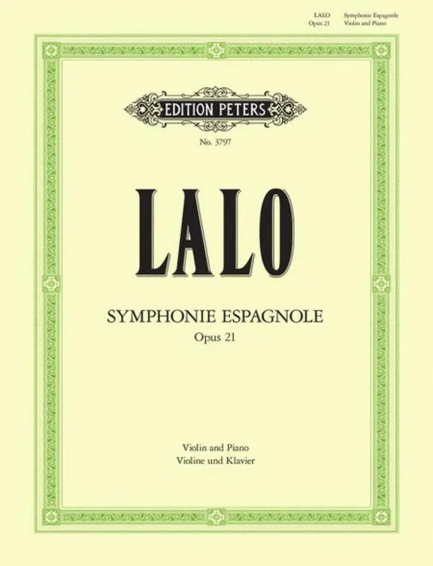 Lalo, Symphonie Espagnole Op. 21 for Violin and Piano (Peters)