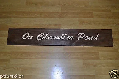Laser Engraved and Inlaid House Address or Store Retail Wooden Sign