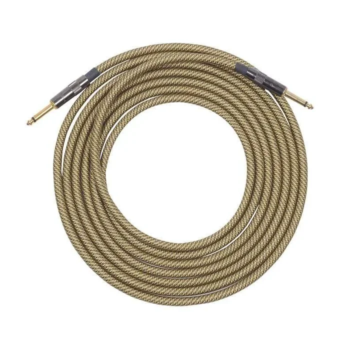 Lava Vintage Tweed 1/4 Inch Instrument Cable 15′ Straight-Straight