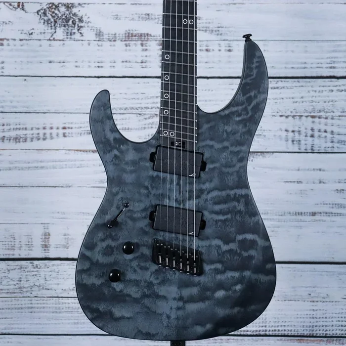 Legator Ninja N6FSSL Lefty Handed Multiscale Electric Guitar | Satin Black