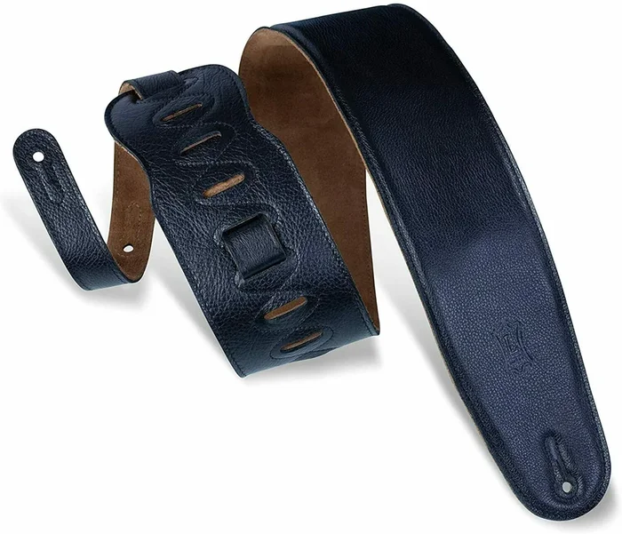 Levy’s MSS2 4.5-inch Garment Leather with Heavy Padding Bass Strap, Black