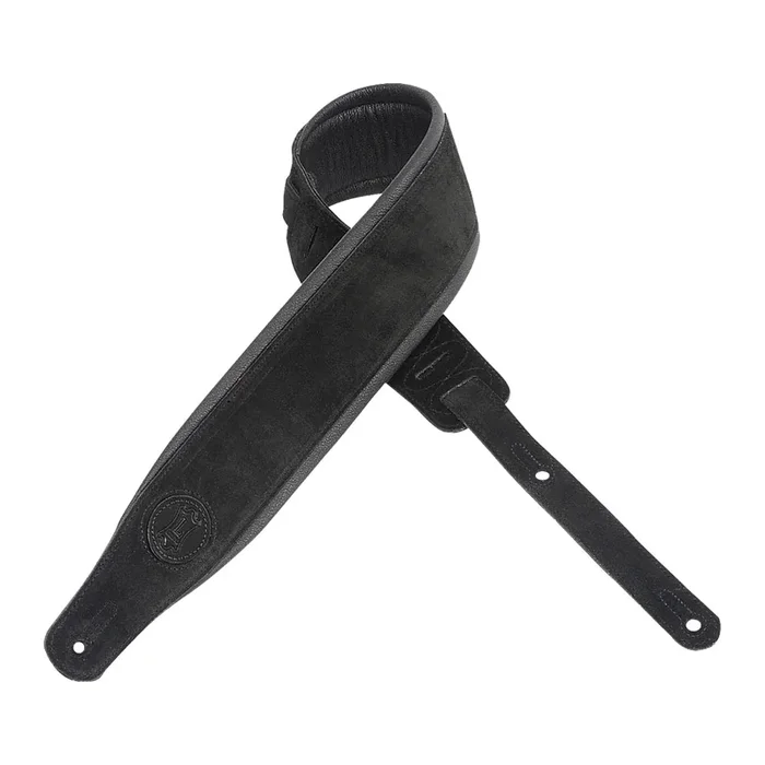 Levy’s MSSB2S-BLK 3″ Wide Black Suede Guitar Strap